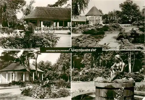 AK / Ansichtskarte  Kuehlungsborn_Ostseebad Konzertgarten Ost Parkanlagen Statue Kuehlungsborn_Ostseebad