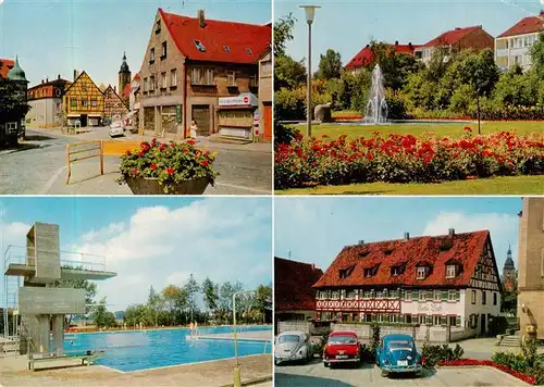 AK / Ansichtskarte  Zirndorf_Mittelfranken Stadtpark Stadtzentrum Altstadt Freibad Zirndorf Mittelfranken