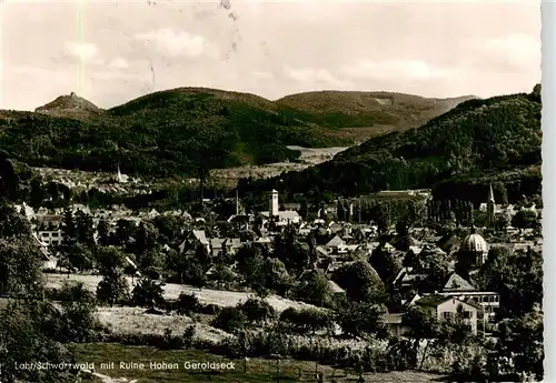 AK / Ansichtskarte  Lahr_Baden Panorama mit Ruine Hohen Geroldseck Schwarzwald Lahr_Baden