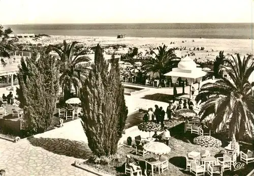AK / Ansichtskarte 73901936 Hammamet_Tunesie Hôtel Fourati Blick zum Strand 