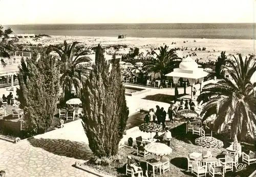 AK / Ansichtskarte  Hammamet_Tunesie Hôtel Fourati Blick zum Strand 