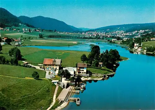 AK / Ansichtskarte  Les-Brenets_NE Bassins du Doubs Port du Pré du Lac vue aérienne 