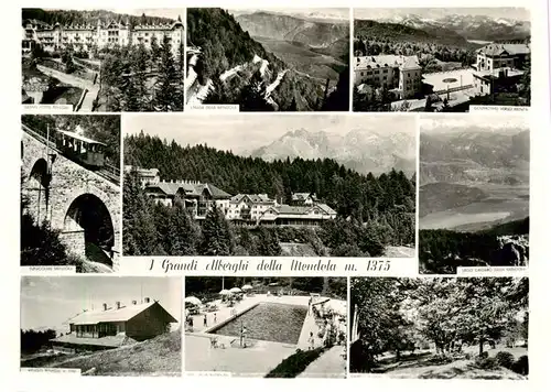 AK / Ansichtskarte 73901951 Passo_della_Mendola_1360m_Mendelpass_IT Panorama Hotels Swimming Pool Berghaus Luftaufnahmen 