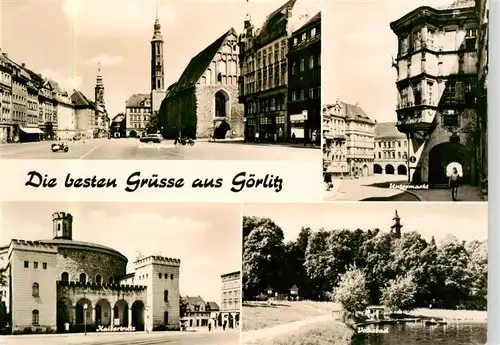 AK / Ansichtskarte  Goerlitz__Sachsen Stadtzentrum Untermarkt Kaisertrutz Volksbad 