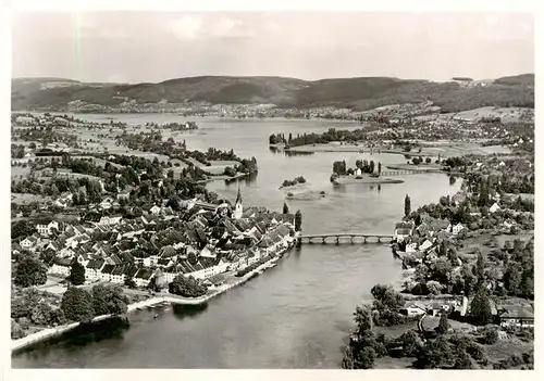 AK / Ansichtskarte  Stein_Rhein_SH Panorama mit Untersee 