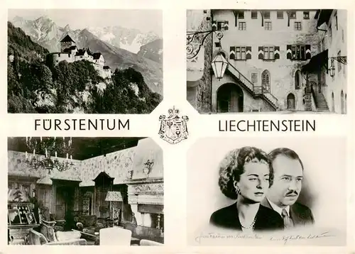 AK / Ansichtskarte  Vaduz_Liechtenstein_FL Schloss Landesfuersten Fuerst Franz Josef II Fuerstin Cina zu Liechtensein 