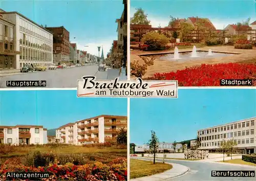 AK / Ansichtskarte  Brackwede_Westfalen Hauptstrasse Stadtpark Altenzentrum Berufsschule Brackwede_Westfalen