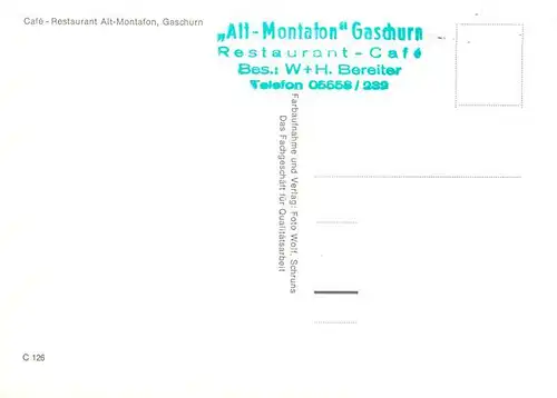 AK / Ansichtskarte 73901983 Gaschurn_Vorarlberg Café Restaurant Alt-Montafon Gastraum Gaschurn Vorarlberg