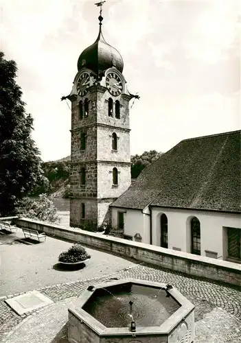 AK / Ansichtskarte  Eglisau_ZH Kirche mit Schoepfungsbrunnen 