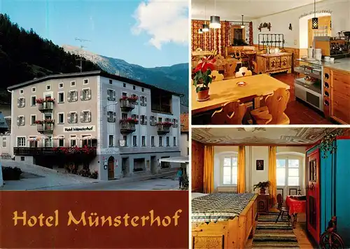 AK / Ansichtskarte  Muestair_GR Hotel Muensterhof Restaurant Fremdenzimmer 