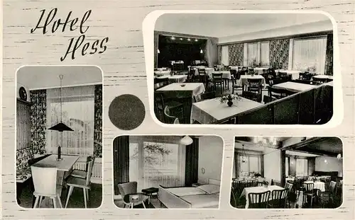 AK / Ansichtskarte  Bad_Hersfeld Hotel Hess Gastraeume Zimmer Bad_Hersfeld