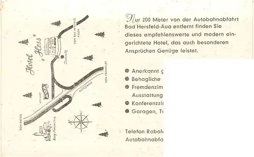 AK / Ansichtskarte  Bad_Hersfeld Hotel Hess Gastraeume Zimmer Bad_Hersfeld