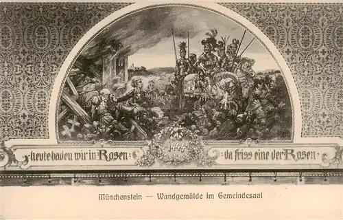 AK / Ansichtskarte  Muenchenstein_BL Wandgemaelde im Gemeindesaal 