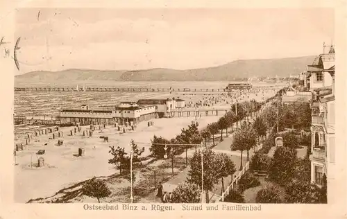 AK / Ansichtskarte  Binz_Ruegen Strand und Familienbad Binz_Ruegen