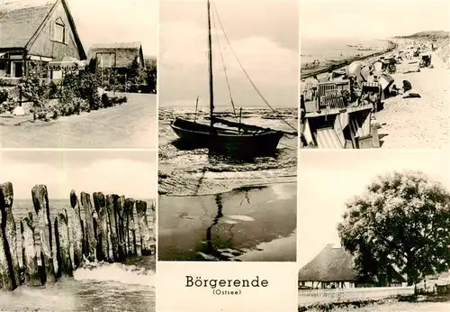 AK / Ansichtskarte  Boergerende-Rethwisch Teilansichten Fischerboot Strandpartie Strandhaus Boergerende-Rethwisch