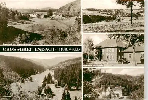 AK / Ansichtskarte 73902066 Grossbreitenbach_Thueringen Panorama Grundstal Wiegandsmuehle Landschaft Gasthaus Wallbruecke Leutnantsmuehle Oelzetal Grossbreitenbach