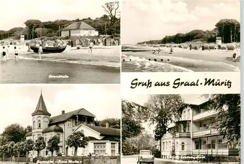 AK / Ansichtskarte  Graal-Mueritz_Ostseebad Strandhalle Gaststaette Haus Malta FDGB-Erholungsheim Buchengarten  Graal-Mueritz_Ostseebad