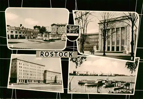 AK / Ansichtskarte  Rostock Bahnhof Medizinische Universitaets-Klinik Ulrich-von-Hutten-Strasse Neptun-Werft 