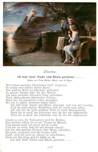 AK / Ansichtskarte  Loreley_Lorelei Traum vom Rheinfelsen der Loreley Kuenstlerkarte Loreley_Lorelei