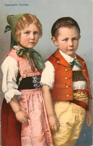 AK / Ansichtskarte  Appenzell_IR Appenzeller Trachtenkinder Appenzell IR