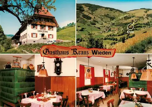 AK / Ansichtskarte  Wieden_Schwarzwald Gasthaus Kranz Gastraeume Panorama Wieden Schwarzwald