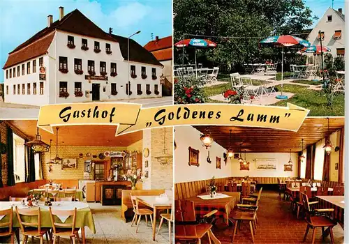 AK / Ansichtskarte 73902186 Moettingen Gasthof Goldenes Lamm Gastraeume Freiterrasse Moettingen