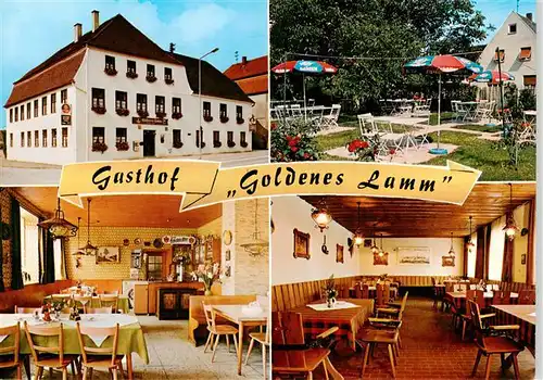 AK / Ansichtskarte  Moettingen Gasthof Goldenes Lamm Gastraeume Freiterrasse Moettingen