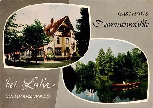 AK / Ansichtskarte  Lahr_Baden Gasthaus Dammenmuehle Gondelteich Lahr_Baden