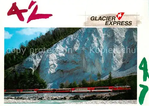 AK / Ansichtskarte  Eisenbahn_Railway_Chemin_de_Fer Glacier Express  