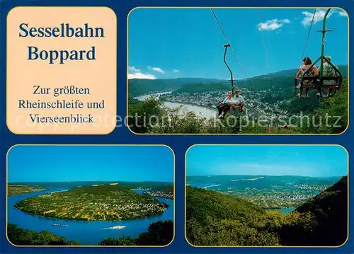 AK / Ansichtskarte  Sessellift_Chairlift_Telesiege Boppard Rheinschleife Vierseenblick 