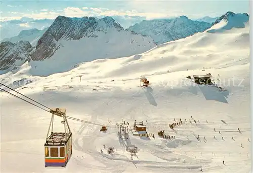 AK / Ansichtskarte  Seilbahn_Cable-Car_Telepherique Zugspitze Zugspitzplatt Hangbahn 