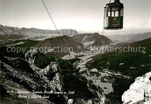 AK / Ansichtskarte  Seilbahn_Cable-Car_Telepherique Gardena  