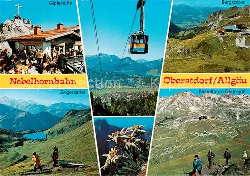 AK / Ansichtskarte 73902286 Seilbahn_Cable-Car_Telepherique Nebelhornbahn Oberdorf Allgaeu 