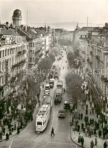 AK / Ansichtskarte  Strassenbahn_Tramway-- Zuerich Bahnhofstrasse 