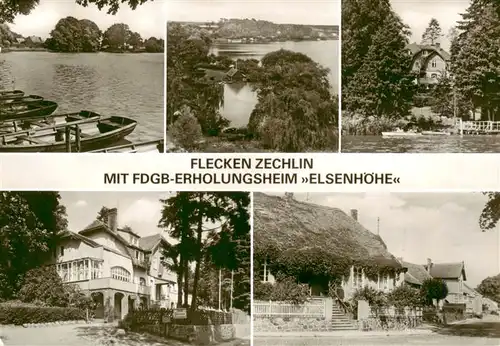 AK / Ansichtskarte 73902348 Flecken_Zechlin_Rheinsberg Seepanorama FDGB Ferienheim Elsenhoehe Teilansichten 