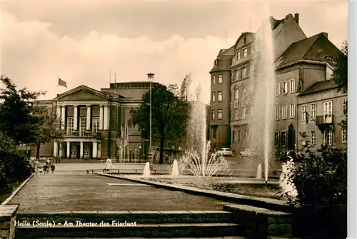 AK / Ansichtskarte  Halle__Saale Am Theater des Friedens 