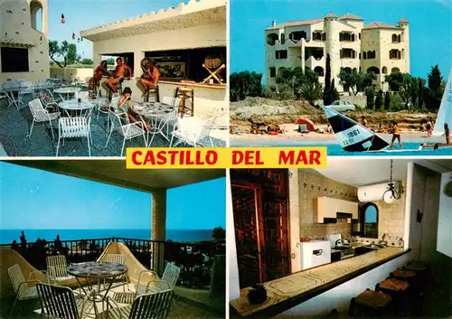 AK / Ansichtskarte 73902391 Montroig_ES Castillo del Mar Bahia Hotelbar Terrasse Rezeption Strand 
