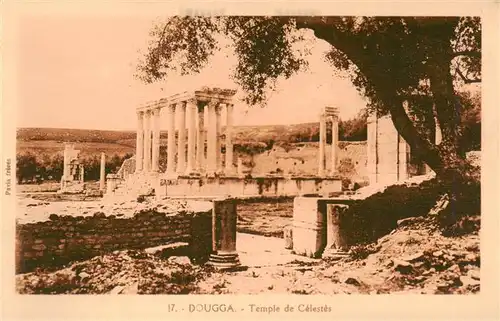 AK / Ansichtskarte  Dougga_Tunesie Temple de Celestes 