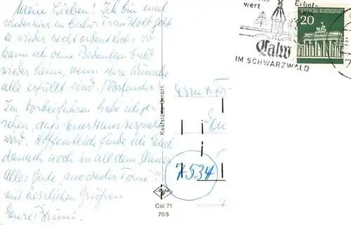 AK / Ansichtskarte  Calw Marktplatz Calw