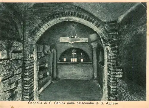 AK / Ansichtskarte  Roma__Rom_IT Capella di S Sabina nelle catacombe di S Agnese 