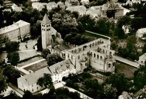 AK / Ansichtskarte 73902578 Bad_Hersfeld Ruine der Stiftskirche Fliegeraufnahme Bad_Hersfeld