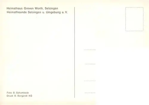 AK / Ansichtskarte 73902609 Selsingen Heimathaus Greven Worth Selsingen