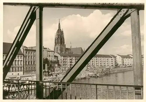 AK / Ansichtskarte  Frankfurt_Main Blick von der Mainbruecke Frankfurt Main