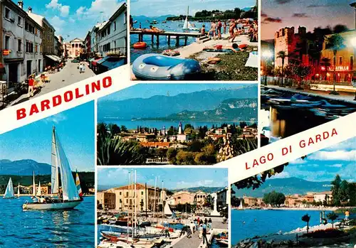AK / Ansichtskarte 73902634 Bardolino_Lago_di_Garda_IT Teiansichten Strand Hafenpartie Segeln 