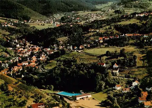 AK / Ansichtskarte 73902645 Buehlertal Obertal mit Schwimmbad Fliegeraufnahme Buehlertal