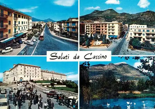 AK / Ansichtskarte  Cassino_Frosinone_IT Teilansichten Landschaftspanorama See 