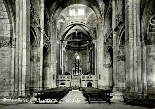 AK / Ansichtskarte  Pavia_Lombardia_IT Interno Basilica di San Michele 