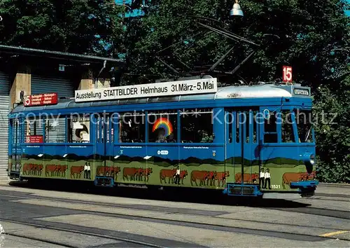 AK / Ansichtskarte  Strassenbahn_Tramway-- Zuerich VBZ Tribwagen Be 4/4 1521 