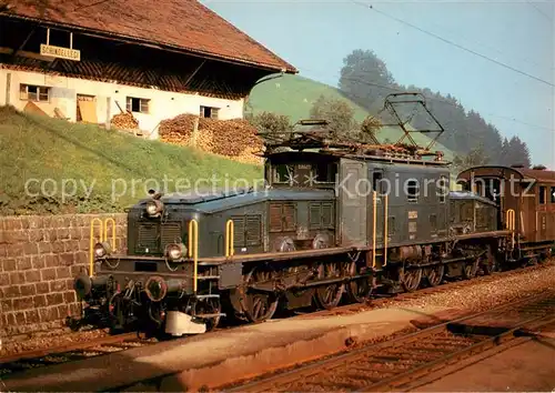 AK / Ansichtskarte  Lokomotive_Eisenbahn_Railway Gueterzuglokomotive Be 6/8 2 13256 SLM/MFO Schweizerische Bundesbahn 