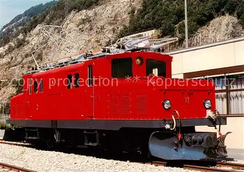 AK / Ansichtskarte 73902733 Eisenbahn_Railway_Chemin_de_Fer Brig-Visp-Zermatt_bahn VZ Meterspur-Zahnradlokomotive HGe 4/4 11 SLM/MFO 1929 